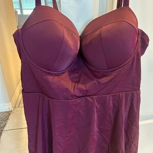 Torrid bathing suit size 3 burgundy